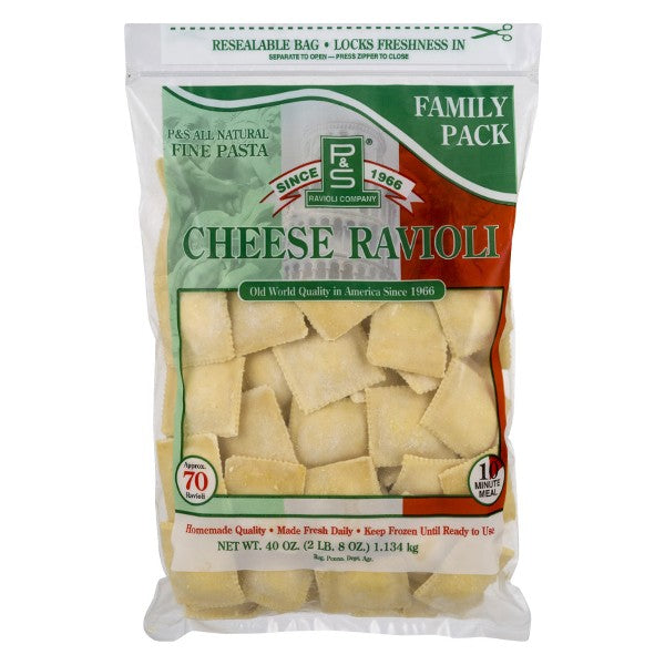 Cheese Ravioli - Family Pack - 2.5 lb – P&S Ravioli Company