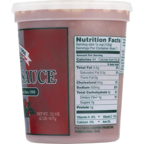 P&S Ravioli Tomato Sauce - Quart